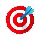 Arrow hit a target icon