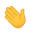 Waving hand icon